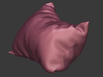 Velvet Rectangular Pillow 3D model