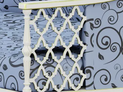 Lattice sofa 3D model