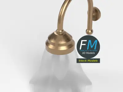Flower shaped wall lamp 3D model