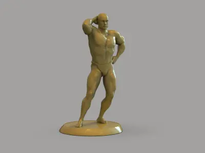 Bodybuilder Men statue 3D print model