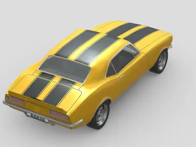 Chevrolet Camaro 1967 Low-poly 3D model
