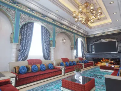 Islamic Arabic Moroccan sofa carpet table Chandler  Low-poly 3D model