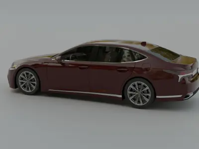 Lexus LS Low-poly 3D model