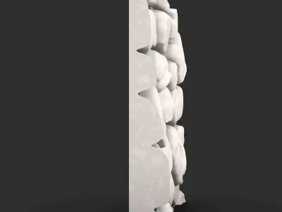 Castle Wall Section 3D Model 3D print model