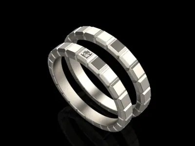 Wedding ring model 947 3D print model