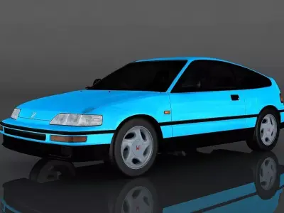 honda CR X Low-poly 3D model