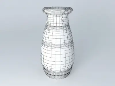 Jarron vase with leaves Free 3D model