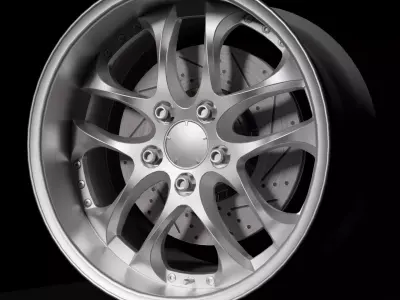 Minerva - 3 Piece Wheels - Game Ready Low-poly 3D model