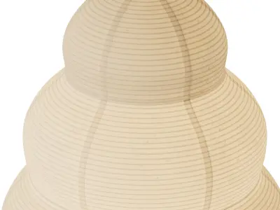 Japanese Paper Floor Lamp 3D model