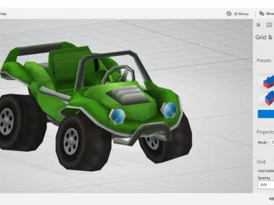 Cartoon - Car Free low-poly 3D model