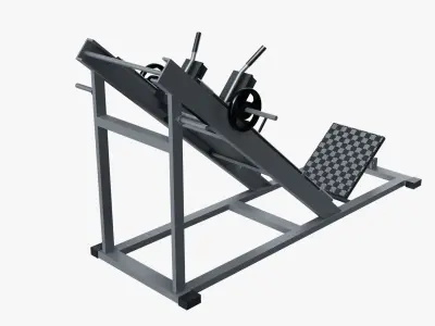 Hack Squat Machine Low-poly 3D model