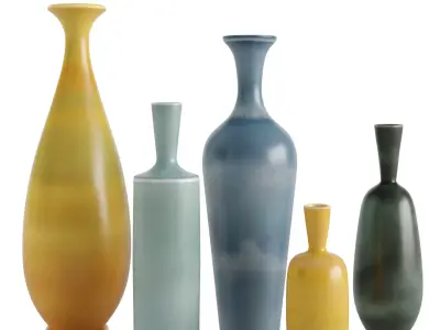 Berndt Friberg Set of five vases -1950 3D model