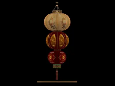 Chinese red lantern  3D model purchase