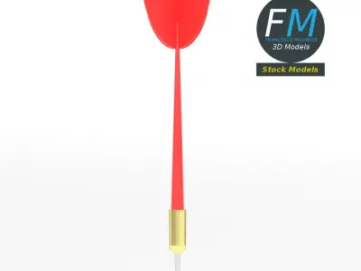 Dart 1 with gold tip 3D model