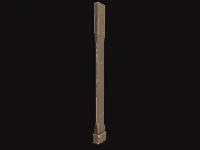 Medieval Wood Pillar V03 Low-poly 3D model