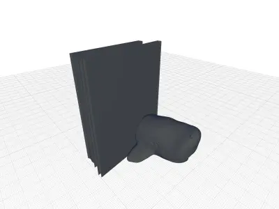 Nautical Sperm Whale Cold Resin Decorative Bookends 3D model