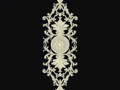 Central decor ornament for furniture 3D model 1064