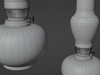 Petrol Lamp Low-poly 3D model