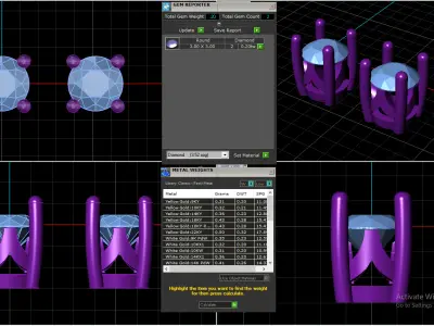 Diamond Earrings 2 3D print model