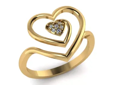 Jewelry Diamond Ring 3D Print Model  3D print model 6