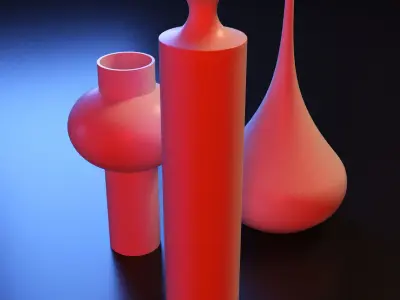 Modern Vase set 3D print model