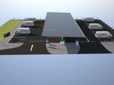 Transport Hub Taxi Rank 3D print model