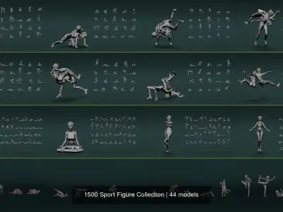 1500 Sport Figure Collection 3D Model Pack