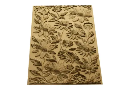 modern panel wall decor set relief stl mural CNC 272 3D model