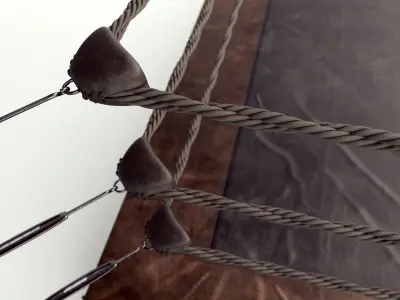 Boxing Ring Vintage Classic 3D model