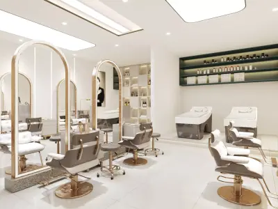 barbershop Low-poly 3D model