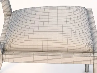 Domicile Upholstered Back Side Chair 60010 3D model