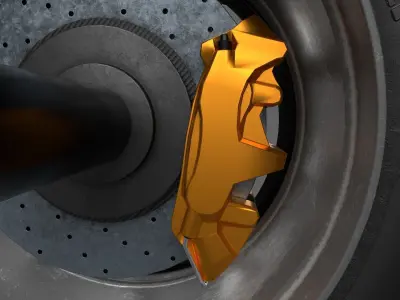 Car Wheel Game Ready Low-poly 3D model purchase