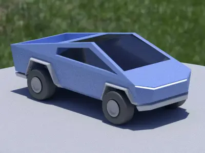 Cybertruck Toy 3D model Free low-poly 3D model