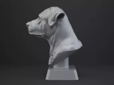 Dog Bust - Animal Figurine 3D print model