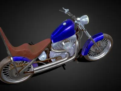 Evolution Sportster Chopper High Quality 3D Model 3D model