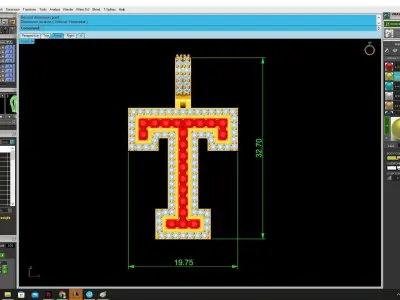 Letter T Diamond Pendant Jewelry 3D Model 4167 3D print model