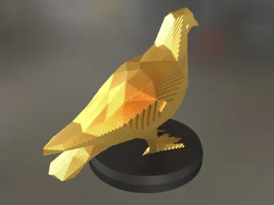 Parametric Dove Low-poly 3D model