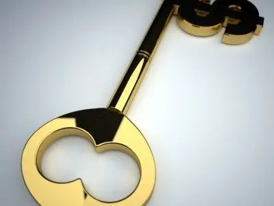 Dollar Sign Key  3D model