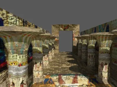 pharaonic city location  Low-poly 3D model