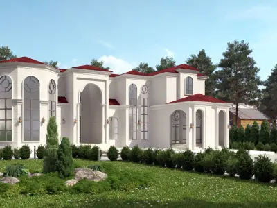 New classic villa built in united arab emirates  3D model