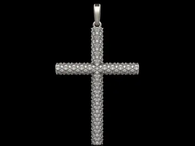 Cross with gems model 568 3D print model