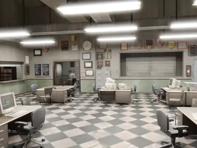 Police Station Inside 3D model