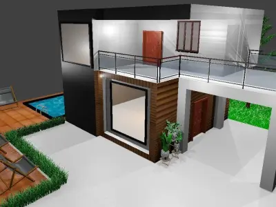 Luxury Modern House 3D model buy