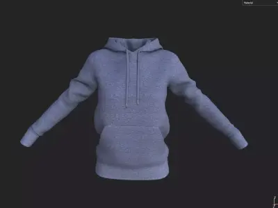 Hoodie Low-poly 3D model