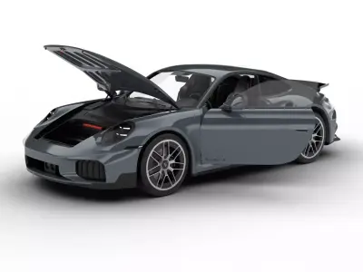 Porsche 911 Carrera Turbo S Aero 2026 HQ 3d model 3D model