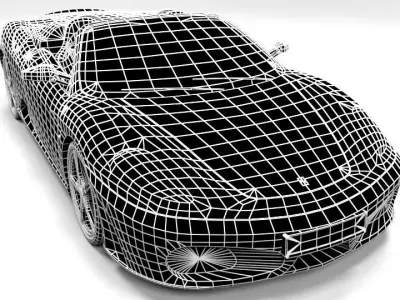 FERRARI F430 SPIDER Low-poly 3D model