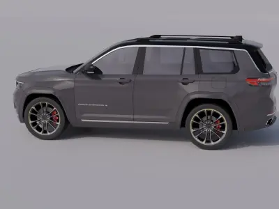 Jeep Grand Cherokee Low-poly 3D model