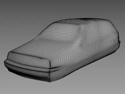 The silhouette of the car 1998 Volkswagen GTi VR6 MkIII 3D print model