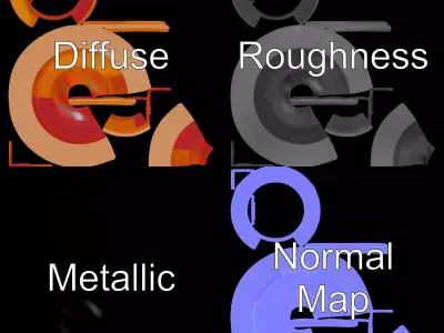 Vibrant Wooden Ring model pack Low-poly 3D model