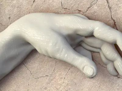 The Creation of Adam Bas-Relief 3D model